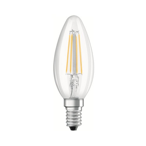 זוג נורות ליבון נר שקוף OSRAM LED E14 4W 