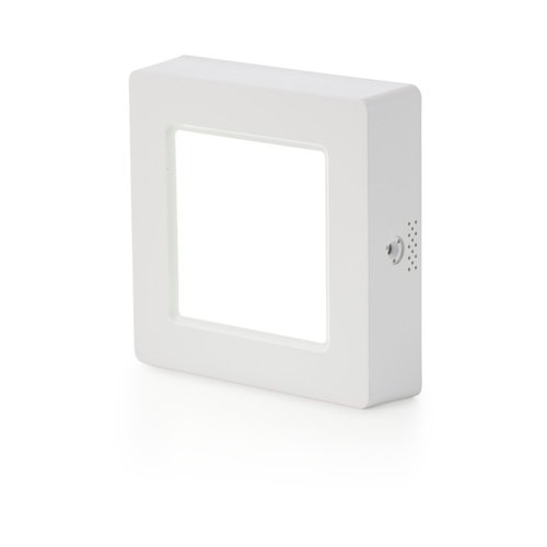 פאנל לד צמוד תקרה/קיר אינטגרלי מרובע 100X100 6W אור קר 