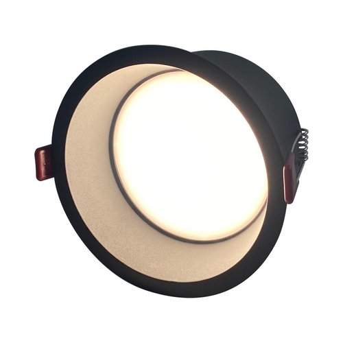 שקוע תקרה לד שחור PIAZZA 7W IP44 - גוון אור משתנה בלחיצת כפתור חם/ניטרלי/קר