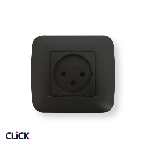 שקע ישראלי שחור מט CLiCK