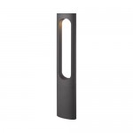 עמוד תאורה בולרד אפור IP65 OPEN 12W, אור חם 900mm