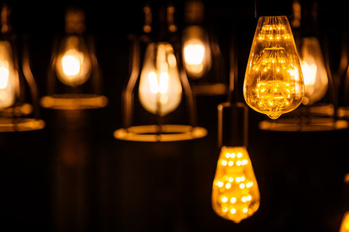 נורת פחם גלוב אמבר לעמעום LED 8W E27 25KDIM1