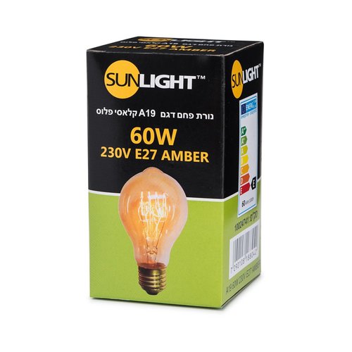 נורת פחם קלאסי פלוס A19 E27 60W 240V3
